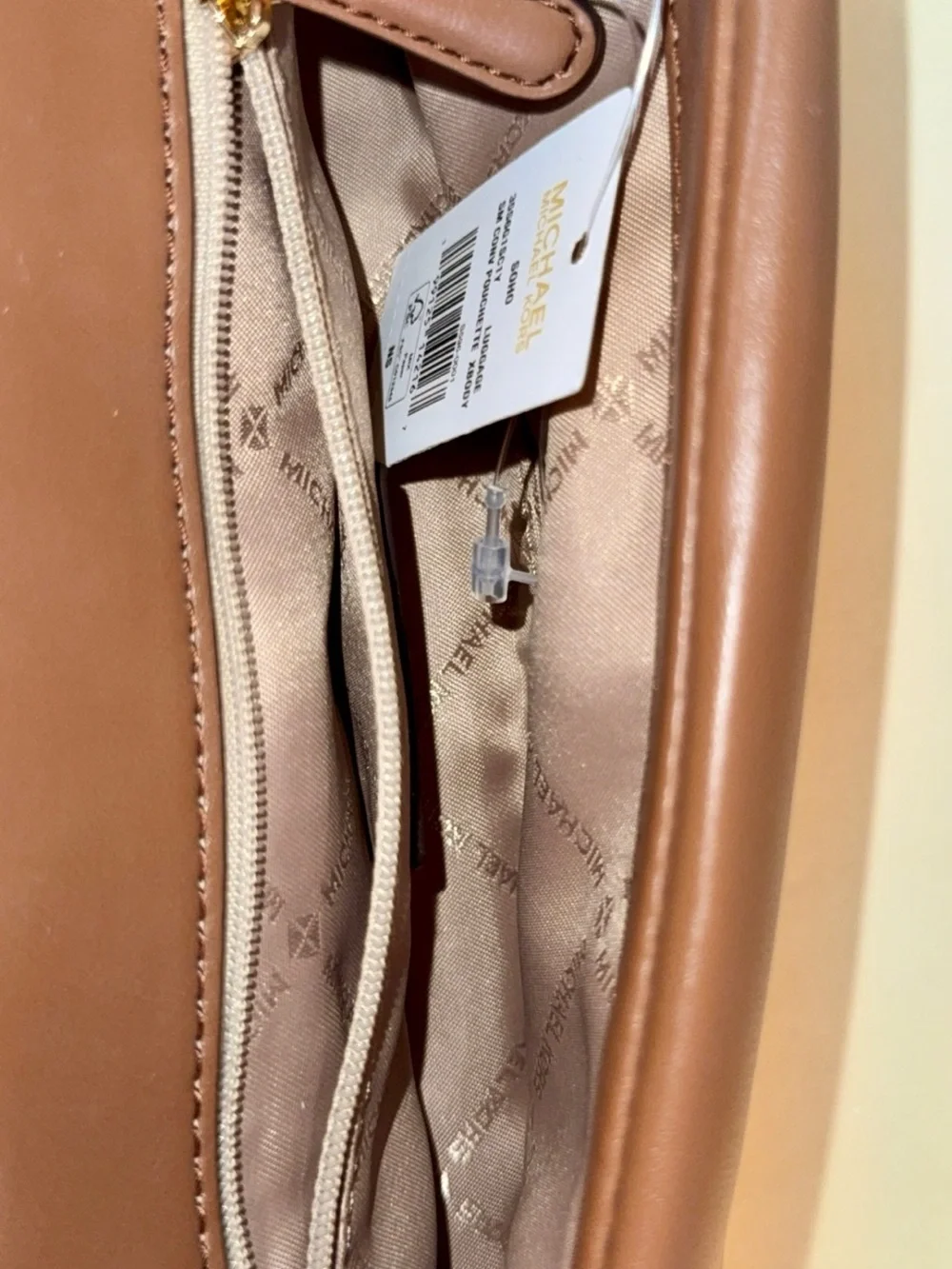 Michael Kors SOHO Small Pouchette Crossbody – Luggage – NWT